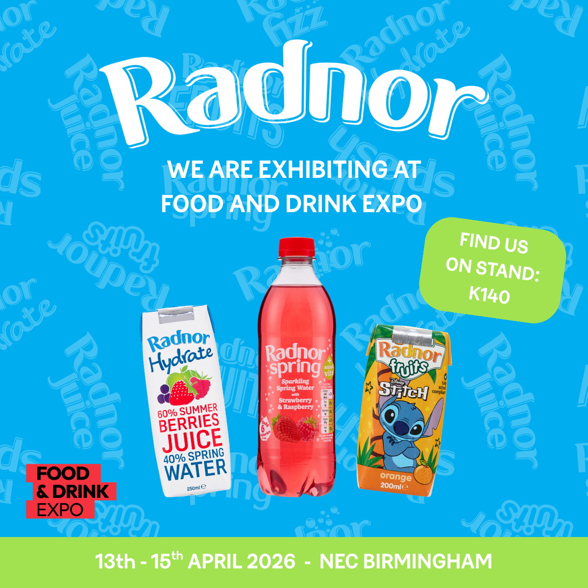 Radnor Hills to exhibit at Food & Drink Expo